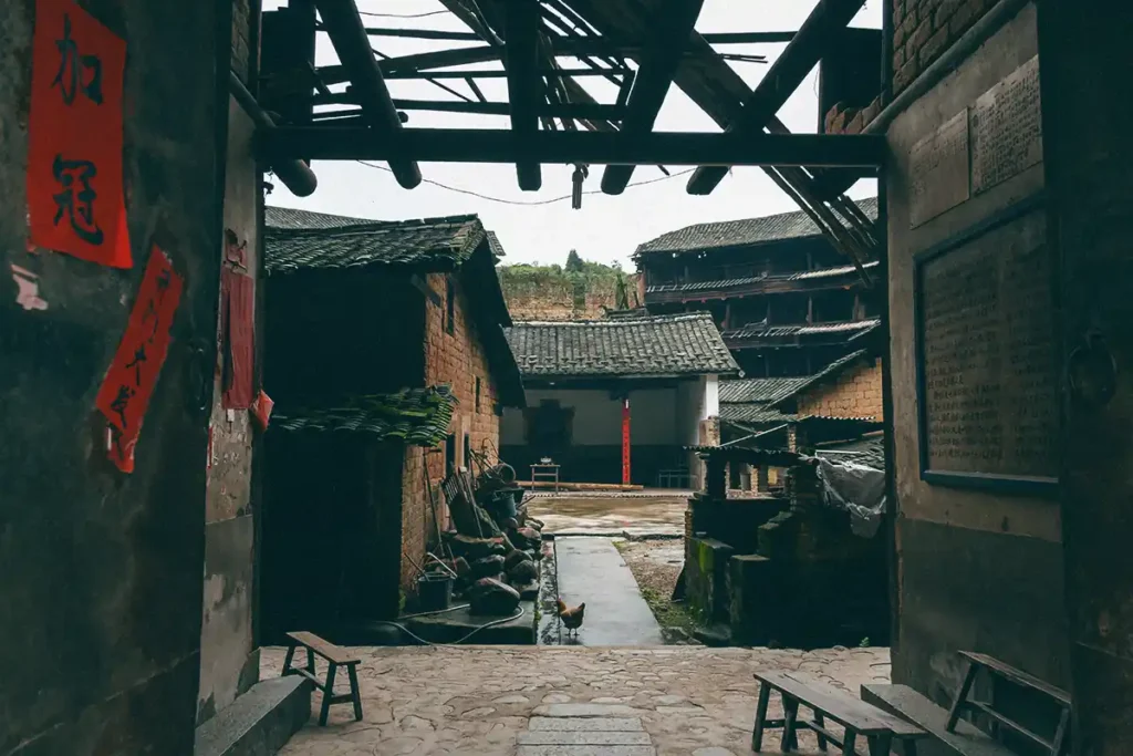 Hakka Tulou, the interior of round building, from my collection "The Guest Families"